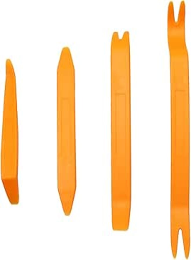 4pcs Panel Trim Auto Removal Tool Door Clip Removal Tool Pry Tool Kit Car Dash Audio Installer Radio Removal Pry Kit Tool Multicolour